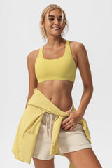 Shift™ Scoop Neckline Cross Back Padded Yoga Bra | Women's Light Support Sports Bra