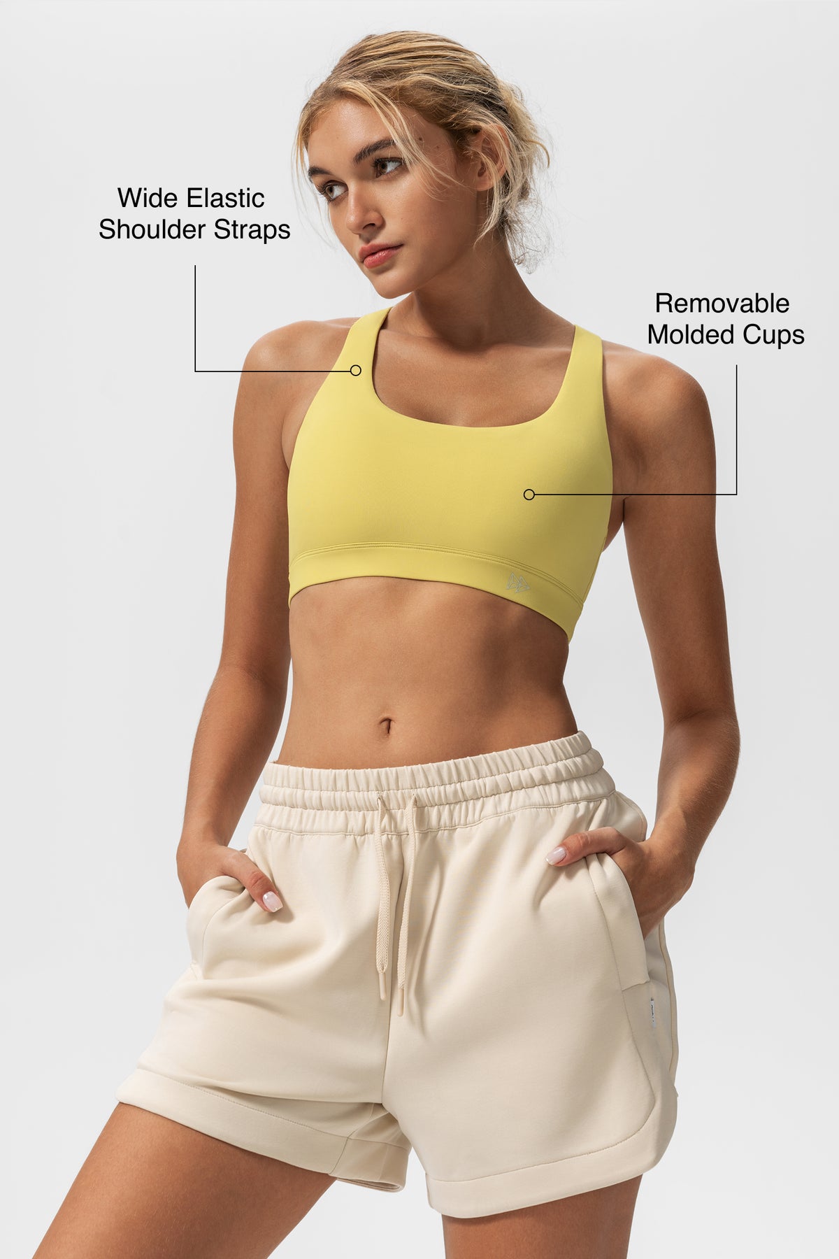 Shift™ Scoop Neckline Cross Back Padded Yoga Bra | Women's Light Support Sports Bra