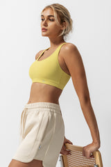 Shift™ Scoop Neckline Cross Back Padded Yoga Bra | Women's Light Support Sports Bra