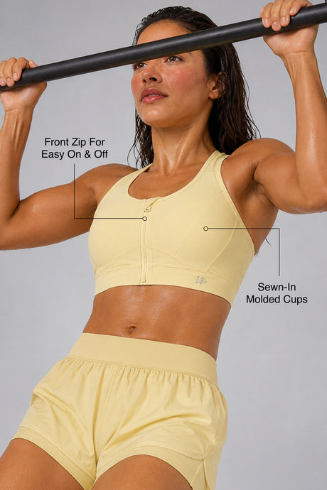 Enfold™ Front-Zip Breathable Racerback Sports Bra | High-Impact Support for Running, HIIT & Training - image 2