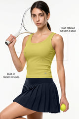 Anywhere™ Built-In Fixed Cups Tank For Daily Yoga | Women's Sports Tank For Yoga & Daily
