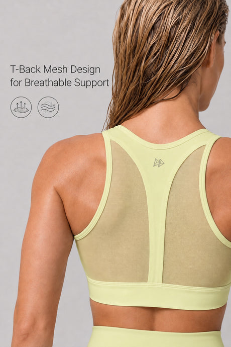 Power™ Zip-Front Mesh T-Back Sports Bra | High-Impact Support for Running & HIIT - image 7