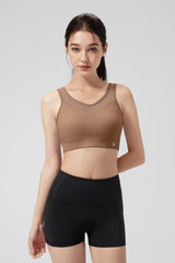 Power™ Front Sheer Mesh H-Back Sports Bra| Women's High Support Sports Bra