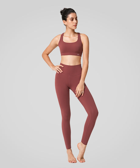 Sömlösa, stretchiga yogaleggings med hög midja | Lätta stödleggings för kvinnor - image 6