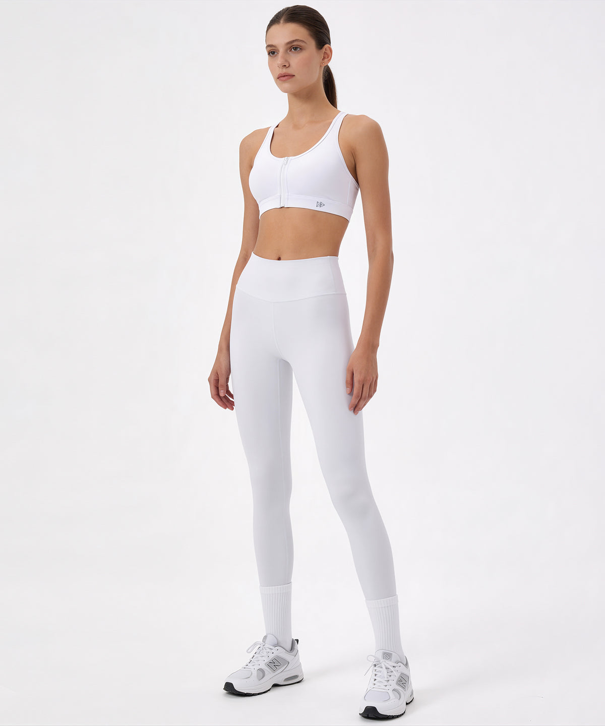 Shift™ Front Zip Sewn-in Pads Racerback Running Bra | Women's High Support Sports Bra