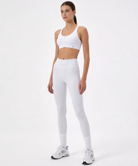 Shift™ Front Zip Sewn-in Pads Racerback Running Bra | Women's High Support Sports Bra - image 4