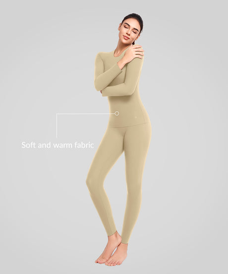 Shift™ Super Soft Stretchy Solid Color Thermal Underwear Set| Women's Long Sleeve T-shirt - image 4