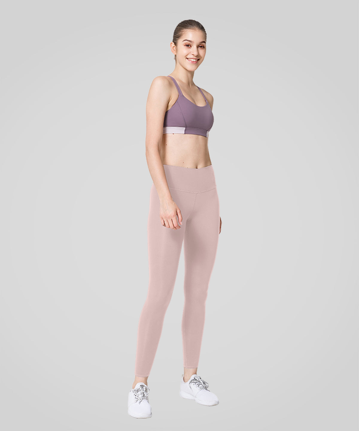 Nahtlose, dehnbare Yoga-Leggings mit hohem Bund | Leggings für Damen mit leichter Stützfunktion