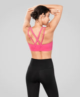 Echo™ Long Double Cross Straps Padded Yoga Bra | Women's Light Support Sports Bra