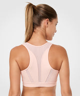 Enfold Zip Mesh gepolsterter Lauf-BH | Damen-Sport-BH mit starker Unterstützung (Übergröße)