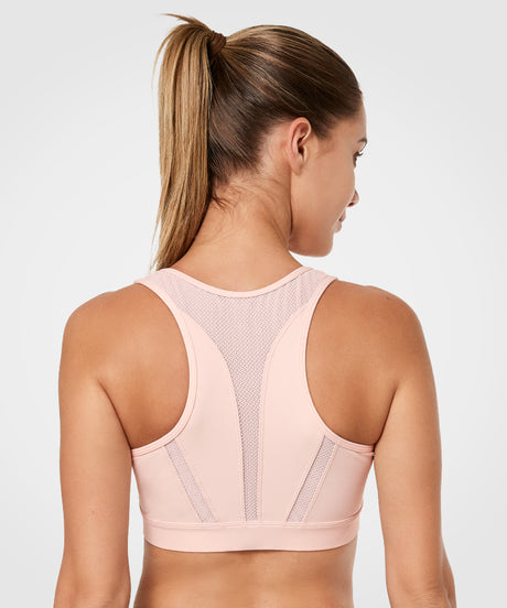 Enfold Zip Mesh gepolsterter Lauf-BH | Damen-Sport-BH mit starker Unterstützung (Übergröße) - image 4