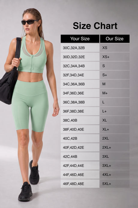 Reggiseno da corsa imbottito in rete con cerniera frontale Power | Reggiseno sportivo ad alto supporto da donna - image 4