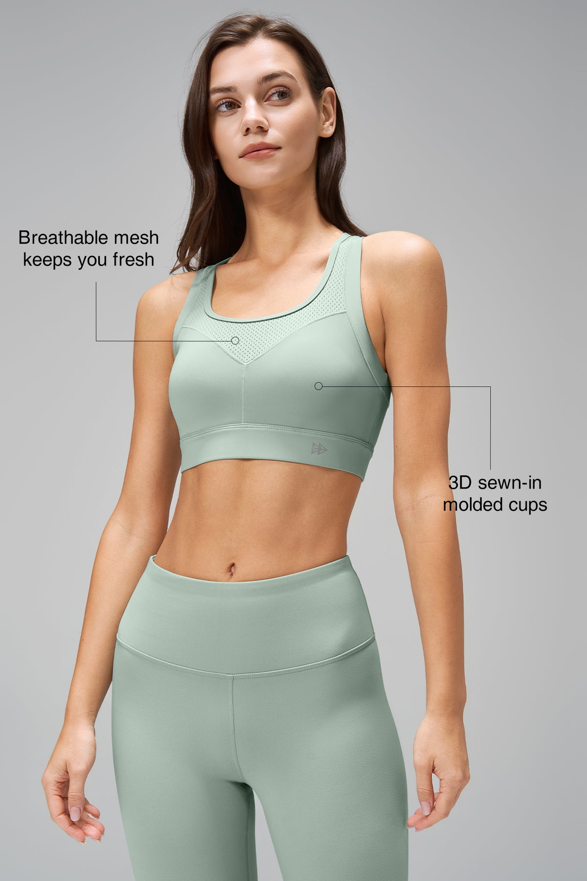 Power Front Mesh Arched Cutout Sport-BH | Sport-BH med högt stöd för kvinnor