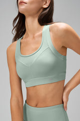 Power Front Mesh Arched Cutout Sport-BH | Sport-BH med högt stöd för kvinnor