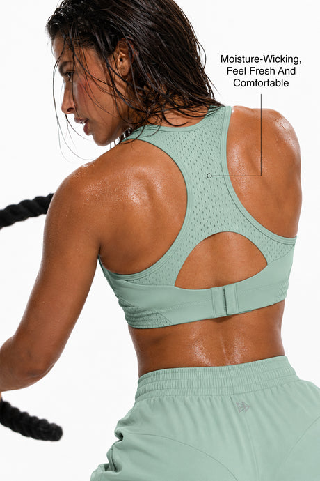 Sculpt™ Racerback Full-Coverage Breathable Sports Bra | High Support with Bounce Control & Mesh for Running, HIIT & Training - image 68