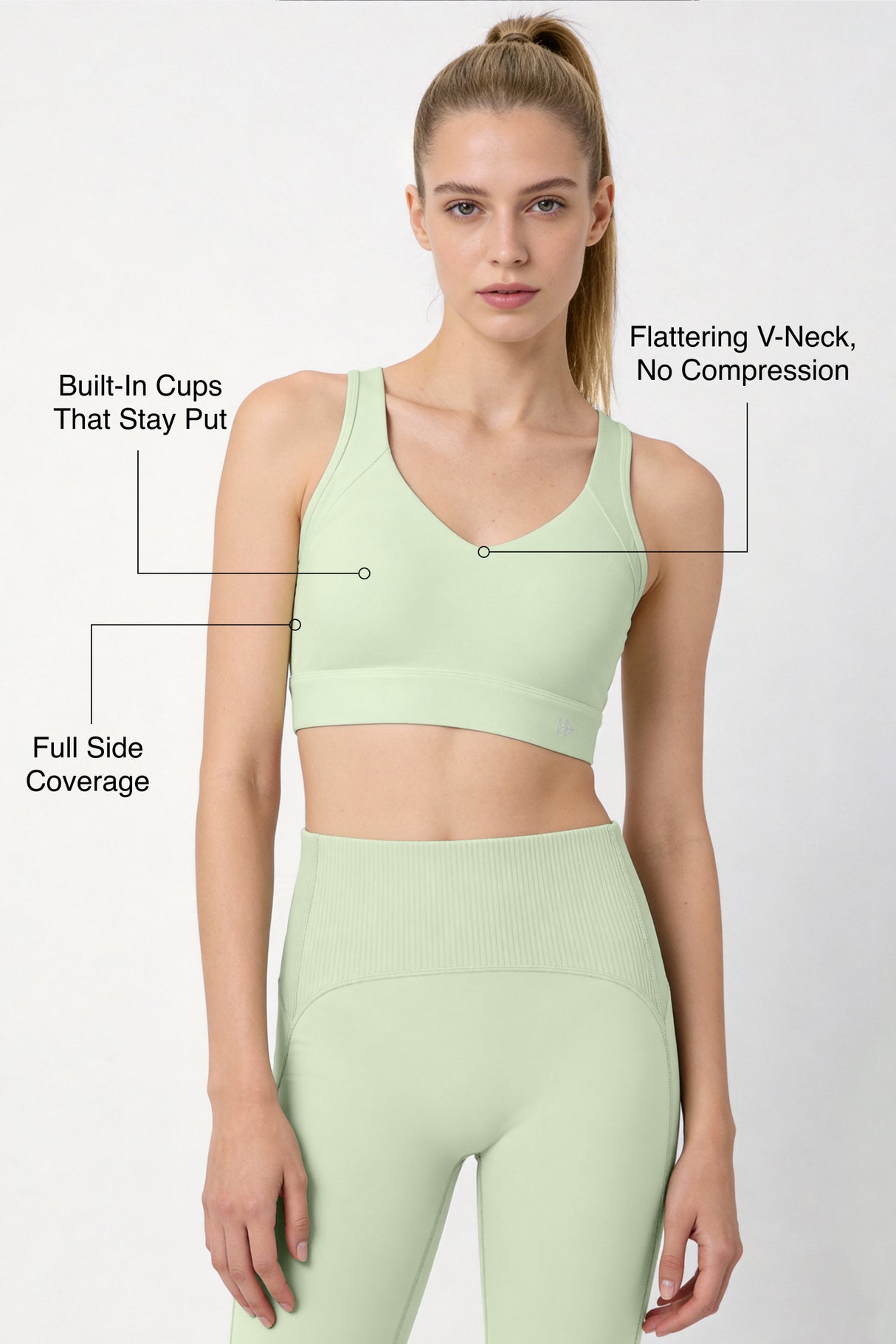 Shift™ Racerback Airflow Full-Coverage Sports Bra | Medium Support for Yoga & HIIT
