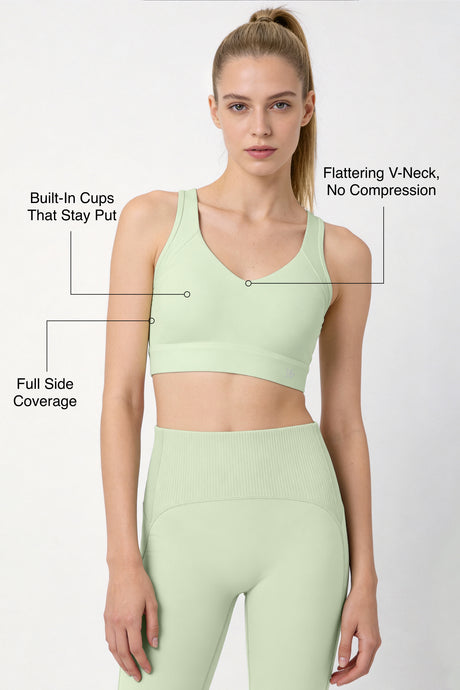 Shift™ Racerback Airflow Full-Coverage Sports Bra | Medium Support for Yoga & HIIT - image 14