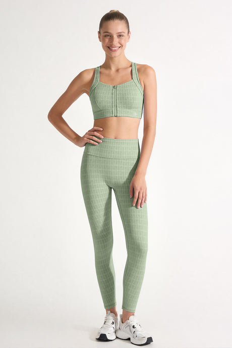 Power™ Jacquard Pattern No Front Seam High-Rise Running Leggings 25inches | Women's High Support Leggings - image 10