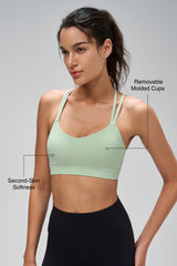 Anywhere™ Stretch Criss-Cross Mesh Yoga Bra| Women's Light Support Sports Bra