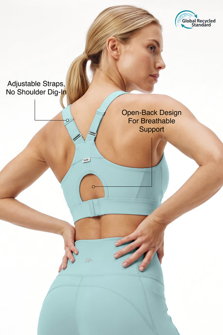 Power™ Adjustable Crisscross Straps With Mesh Sports Bra | High Support  for Running, HIIT & Training - image 9