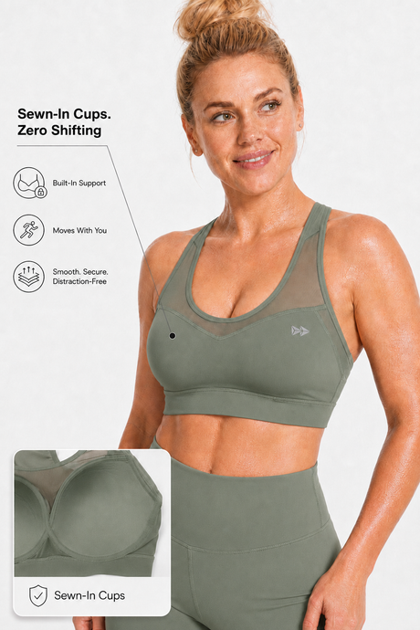 Shift™ Racerback Breathable Full-Coverage Running Bra | Women's High Support Sports Bra - image 15