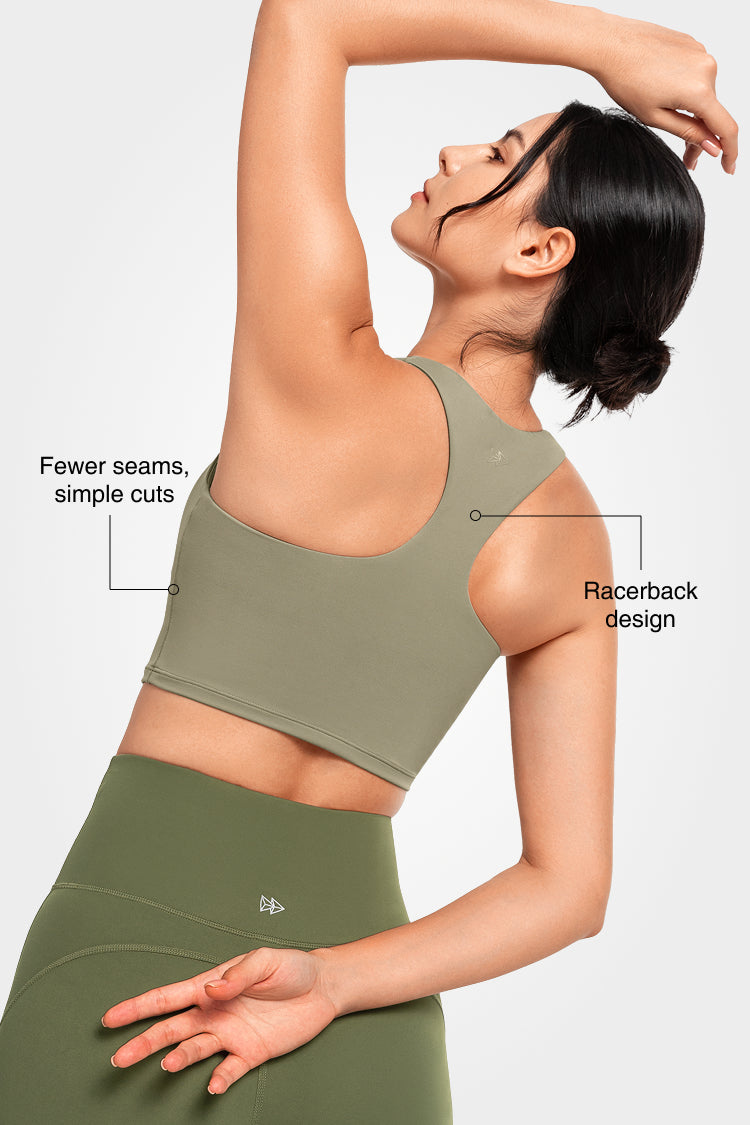 Shift™ Scoop Neckline  Strappy Padded Yoga Bra | Women's Light Support Sports Bra