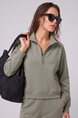 Anywhere™ Half-Zip Mock Neck Pockets Sweatshirt | Women's Sports Sweatshirt