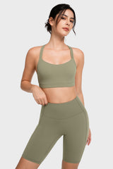 Shift™ Scoop Neckline Double Straps Padded Yoga Bra | Women's Light Support Sports Bra