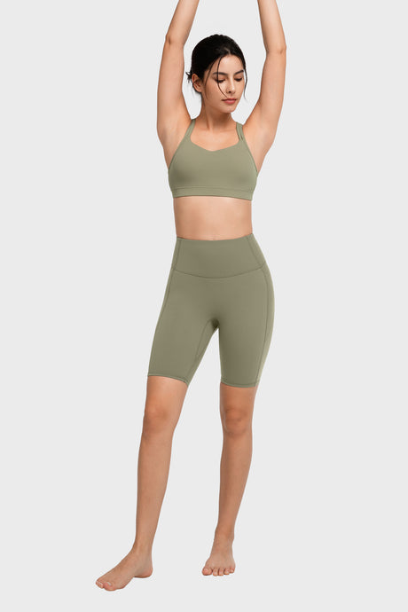Shift™ Scoop Neckline Double Straps Padded Yoga Bra | Women's Light Support Sports Bra - image 6
