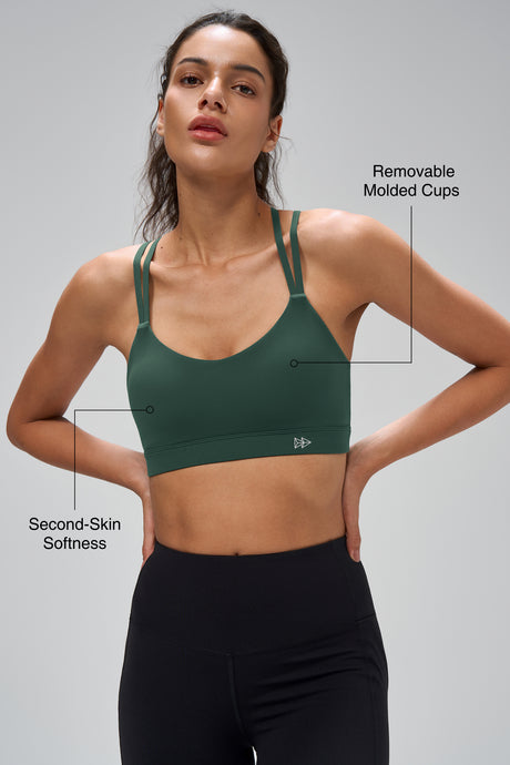 Anywhere™ Stretch Criss-Cross Mesh Yoga Bra| Women's Light Support Sports Bra - image 3