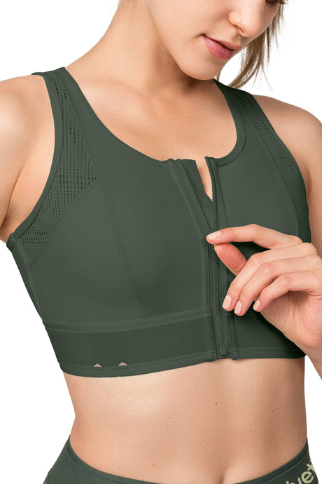 Echo™ Breathable Zip-Front Sustainable High-Support Bra | High-Impact Support Best For Running, HIIT & Training - image 24