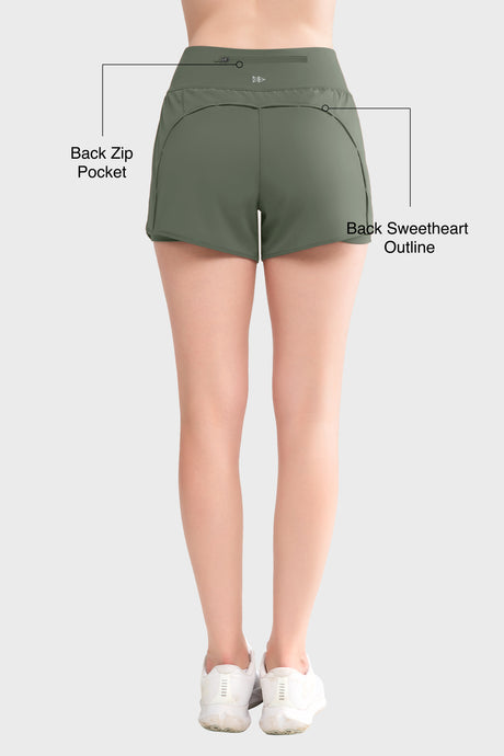 Shift Quick Dry Inner Mesh Workout Shorts mit Tasche 3,5'' | Damen Laufshorts - image 2