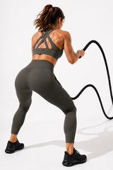 Power Cross Back gepolsterter Lauf-BH | Sport-BH mit starkem Halt für Damen