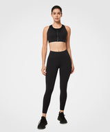 Hollow Back Front Zip Jacquard Padded Running Bra | Women's High Support Sports Bra