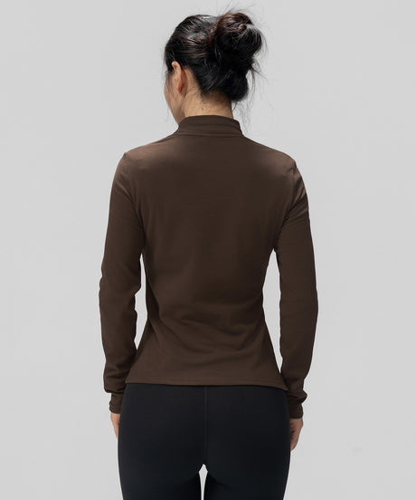 Anywhere™ Cozy Stretch Mock Neck Long Sleeve Tee | Women's Long Sleeve T-shirt - image 4