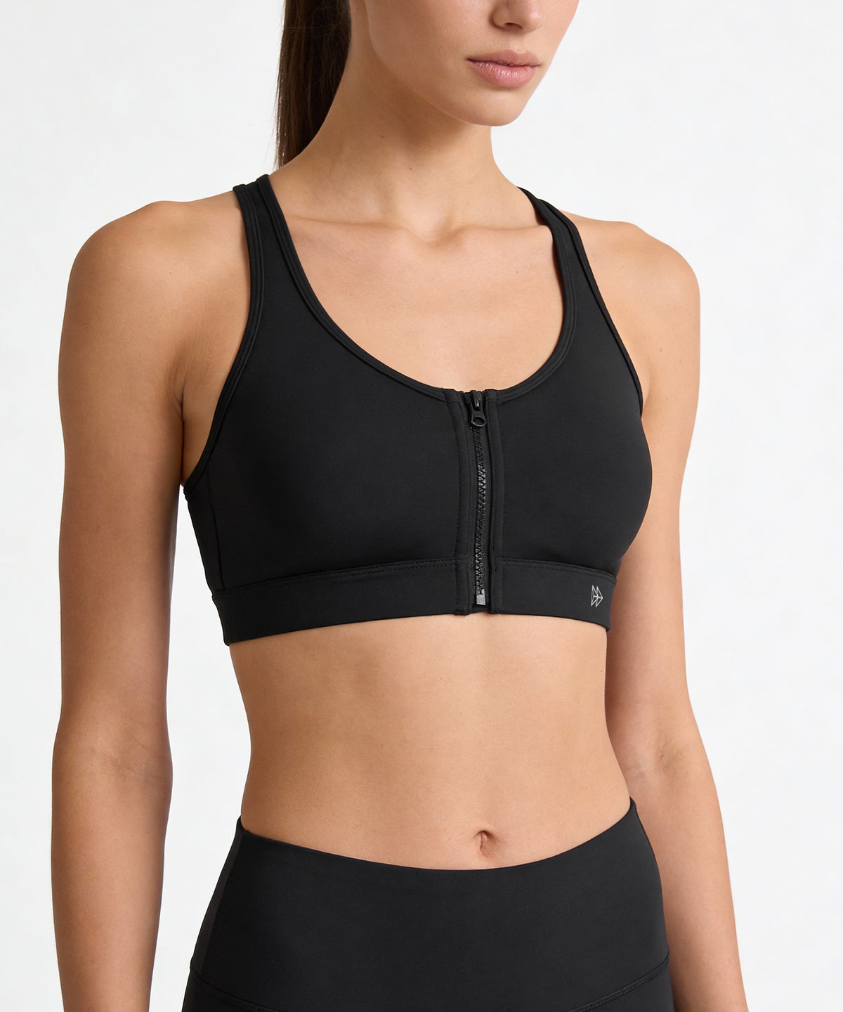 Shift™ Front Zip Sewn-in Pads Racerback Running Bra | Women's High Support Sports Bra