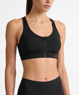 Shift™ Front Zip Sewn-in Pads Racerback Running Bra | Women's High Support Sports Bra