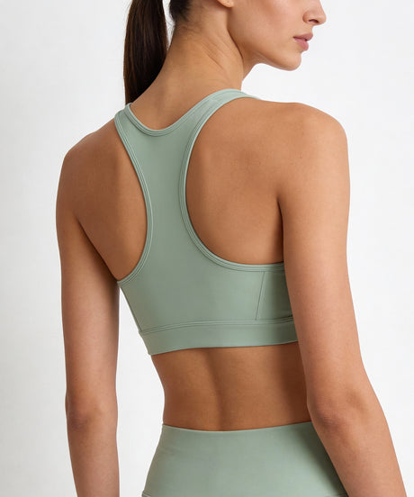Shift™ Front Zip Sewn-in Pads Racerback Running Bra | Women's High Support Sports Bra - image 5