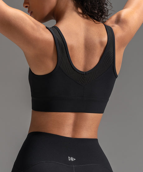Sujetador deportivo de malla Power Mesh con escote en forma de corazón y espalda | Sujetador deportivo de alta sujeción para mujer - image 5