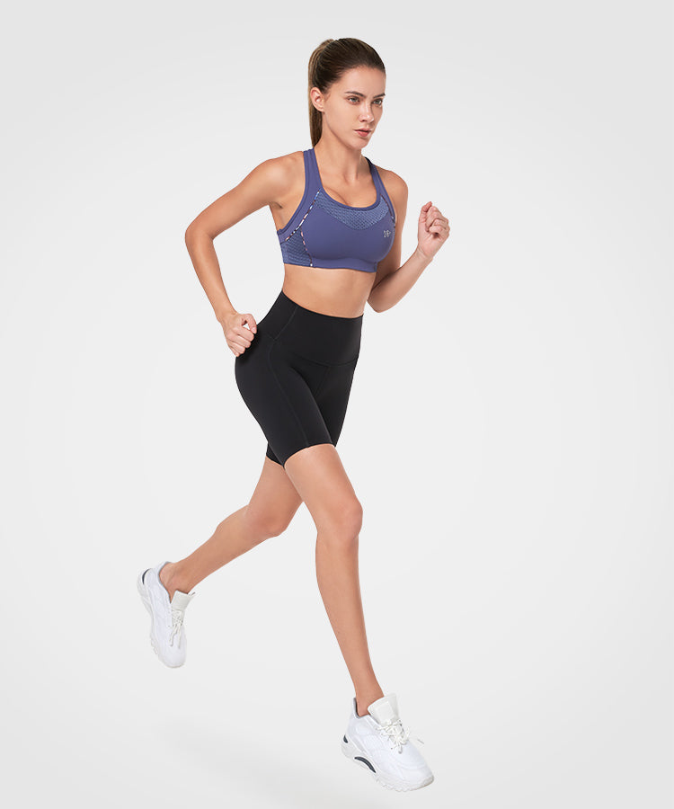 Sculpt™ Racerback Full-Coverage Breathable Sports Bra | High Support with Bounce Control & Mesh for Running, HIIT & Training