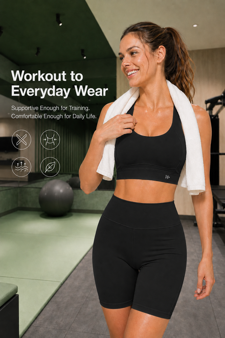 Reggiseno da corsa sportivo Echo Natural Shine con schiena scoperta | Reggiseno sportivo ad alto sostegno da donna - image 5
