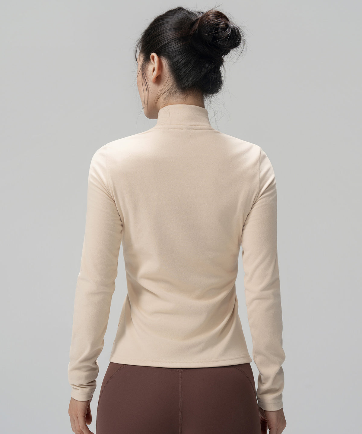 Anywhere™ Cozy Stretch Mock Neck Long Sleeve Tee | Women's Long Sleeve T-shirt