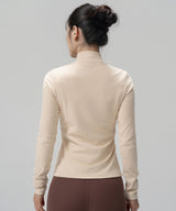 Anywhere™ Cozy Stretch Mock Neck Long Sleeve Tee | Women's Long Sleeve T-shirt