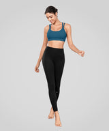 Sujetador de yoga acolchado Echo Long con tirantes cruzados dobles | Sujetador deportivo de sujeción ligera para mujer