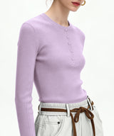 Anywhere™ Casual Half-Button Collar Long Sleeve Shirt | Women's Long Sleeve T-shirt