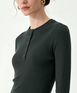 Anywhere™ Casual Half-Button Collar Long Sleeve Shirt | Women's Long Sleeve T-shirt