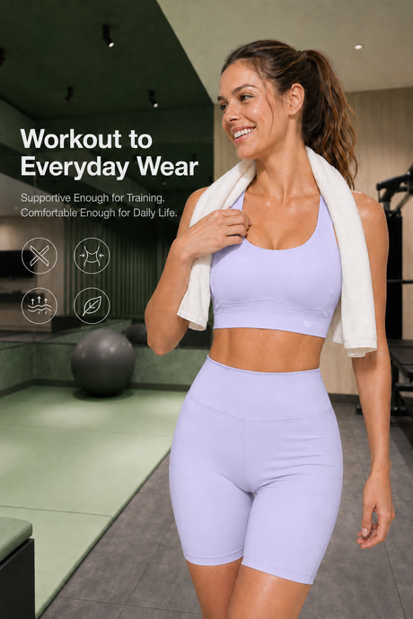 Echo™ Natural Shine Sporty Open-back Running Bra | Women's High Support Sports Bra - image 5
