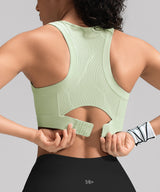 Reggiseno da corsa Power con scollo a rete multi-cucitura | Reggiseno sportivo ad alto sostegno da donna