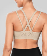 Reggiseno yoga imbottito Echo Long con spalline doppie incrociate | Reggiseno sportivo leggero da donna