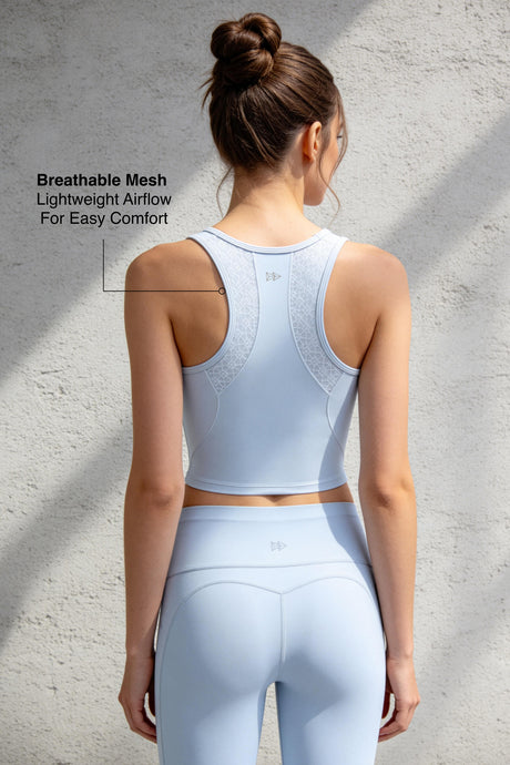 Anywhere™ Built-In Cups Racerback Mesh Tank | Women's Sports Tank For Yoga & Daily - image 3